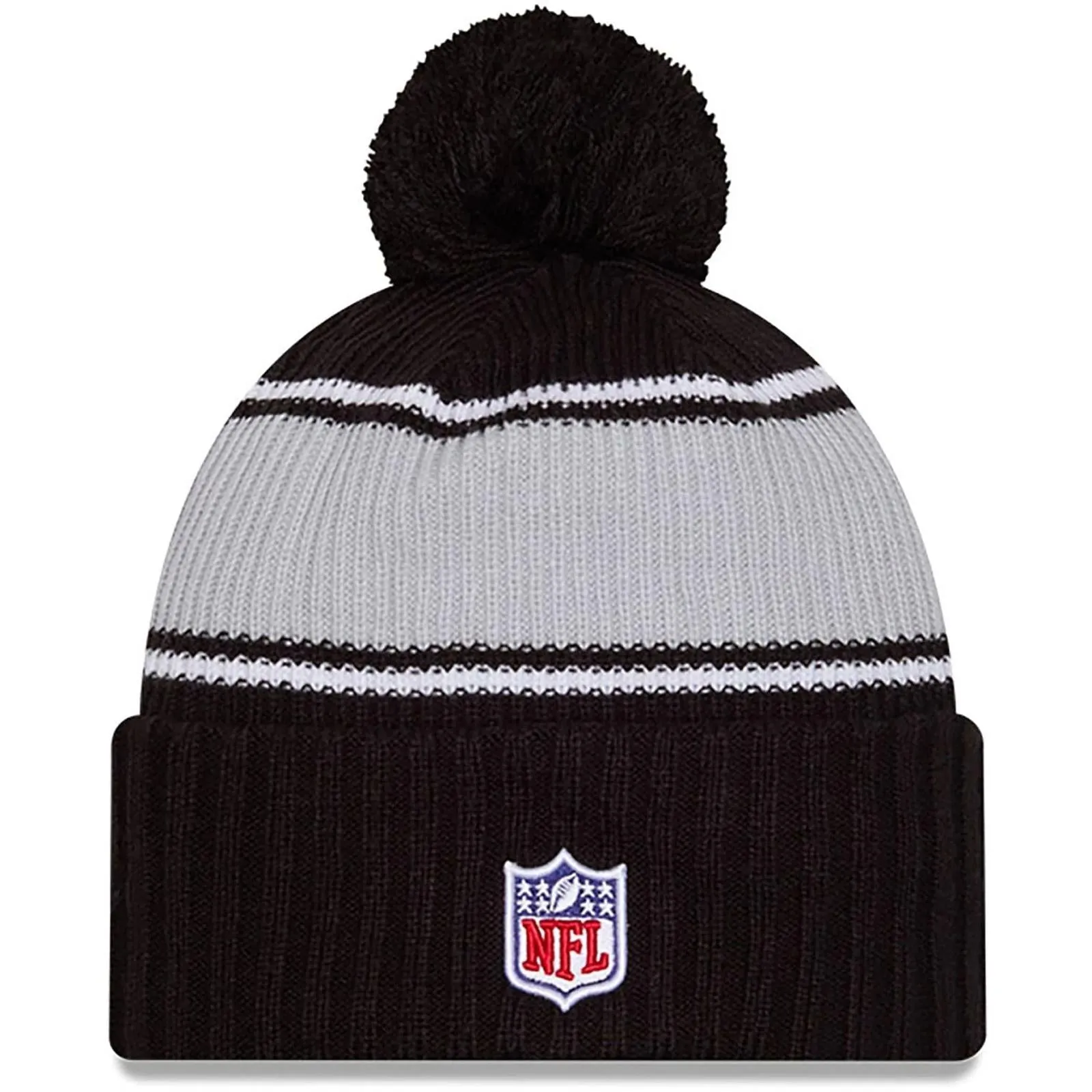 New Era Mens Knits Las Vagas Raiders Chiefs Bobble Hat - Black