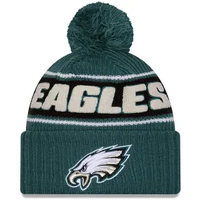 New Era Mens Knits Philadelphia Eagles Bobble Hat - Dark Green