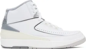 Nike Jordan White & Gray Air Jordan 2 Sneakers