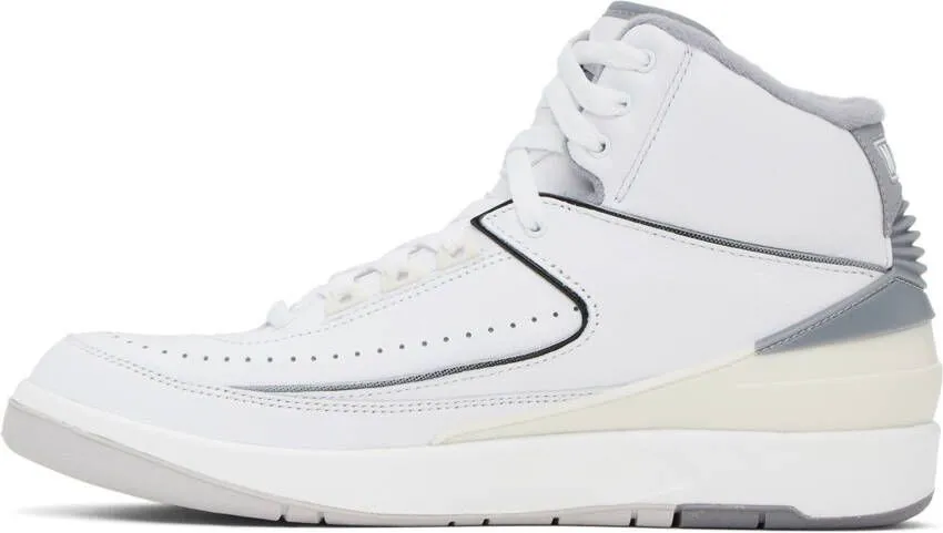 Nike Jordan White & Gray Air Jordan 2 Sneakers