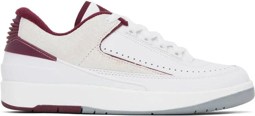 Nike Jordan White Air Jordan 2 Retro Low 'Cherrywood' Sneakers