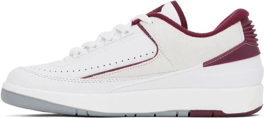 Nike Jordan White Air Jordan 2 Retro Low 'Cherrywood' Sneakers