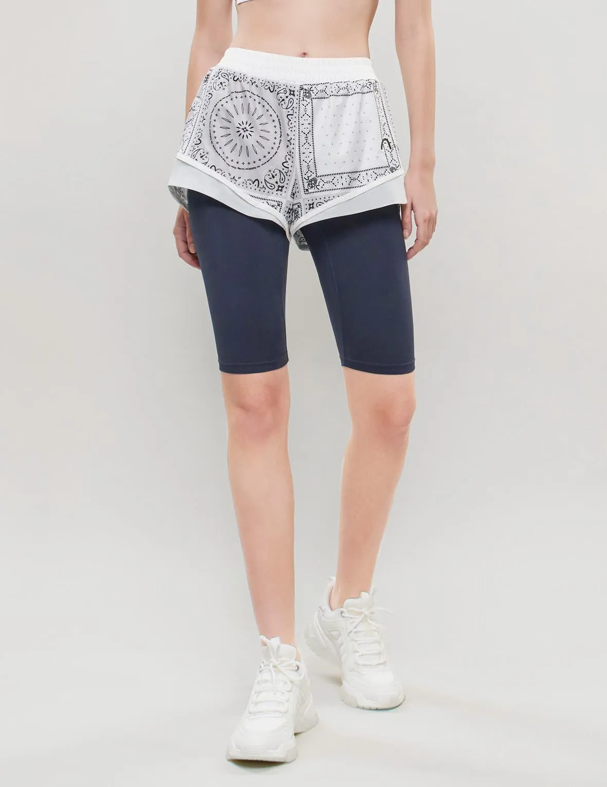 Paisley-pattern 2-in-1 Shorts