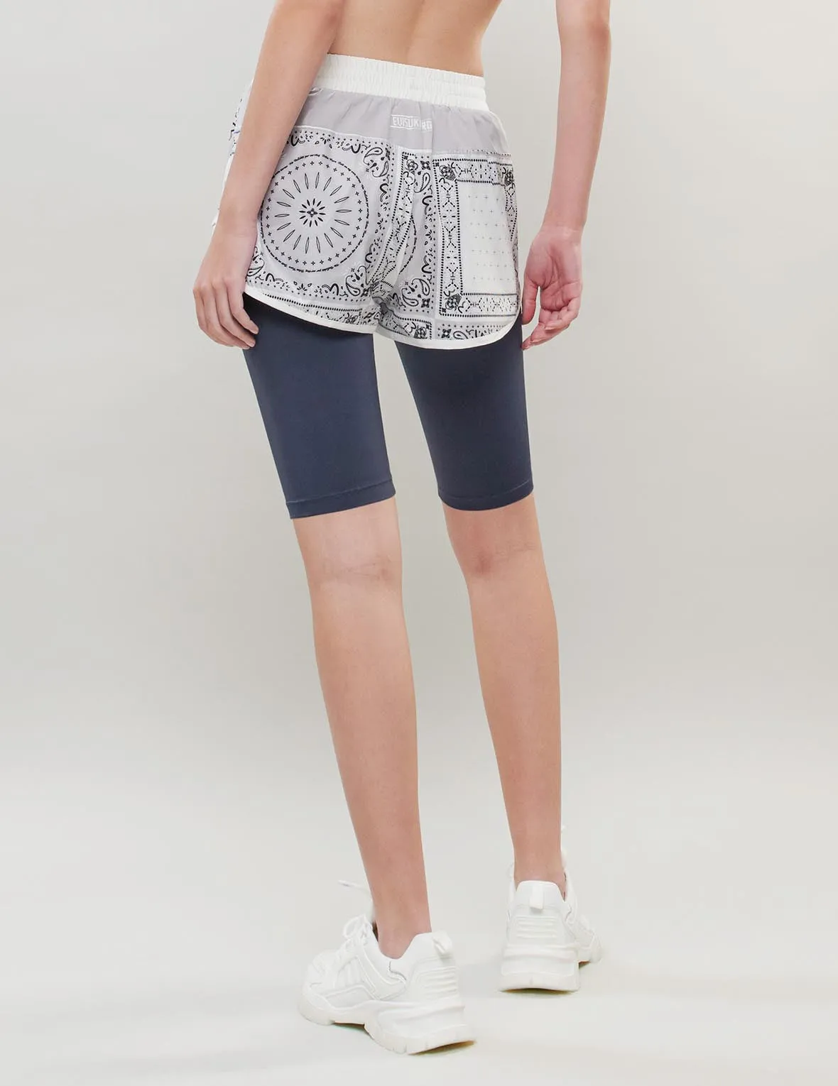 Paisley-pattern 2-in-1 Shorts