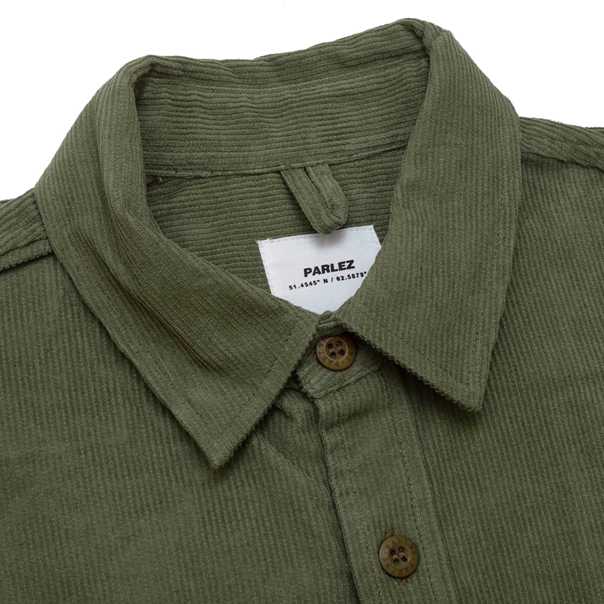 Parlez Brecon Cord Shirt - Khaki