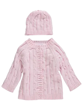 PINK SWEATER/HAT SET