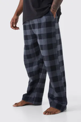 Plus Woven Check Loungewear Pants