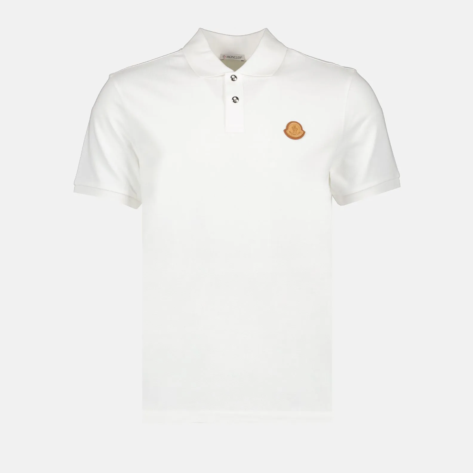 Polo Shirt with Leather Logo