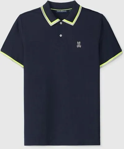 Psycho Bunny Men's Kingsbury Pique Polo Shirt 410 NAVY /