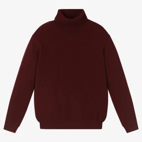 Red Wool Roll Neck Sweater