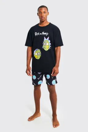 Rick And Morty License Short Loungewear Set