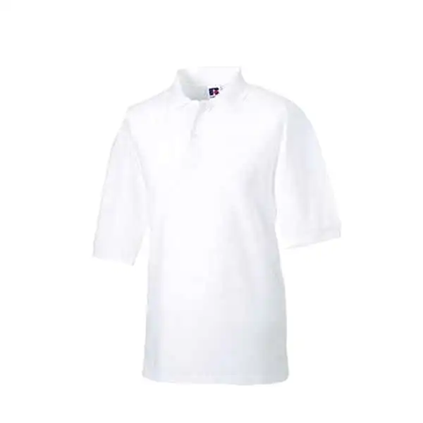 Russell White Poly/Cotton Polo Shirt