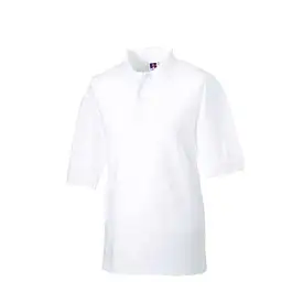 Russell White Poly/Cotton Polo Shirt