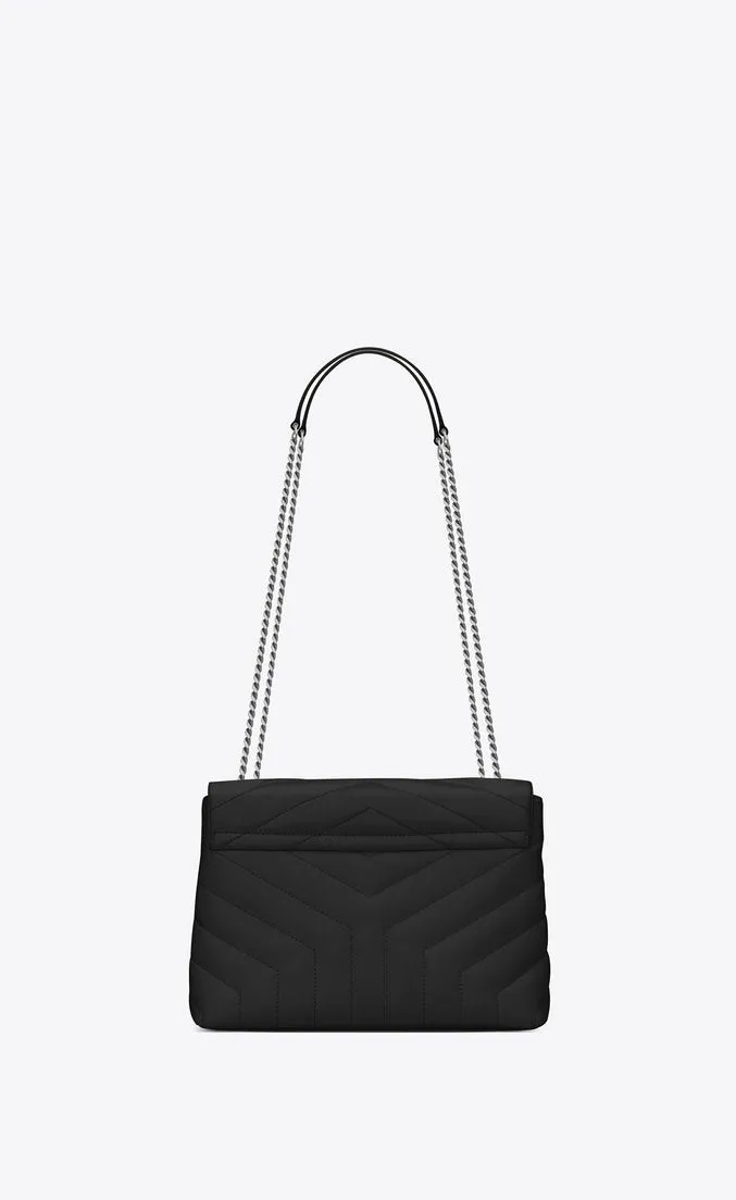 Saint Laurent LouLou Medium in Metelasse “Y” Leather Black