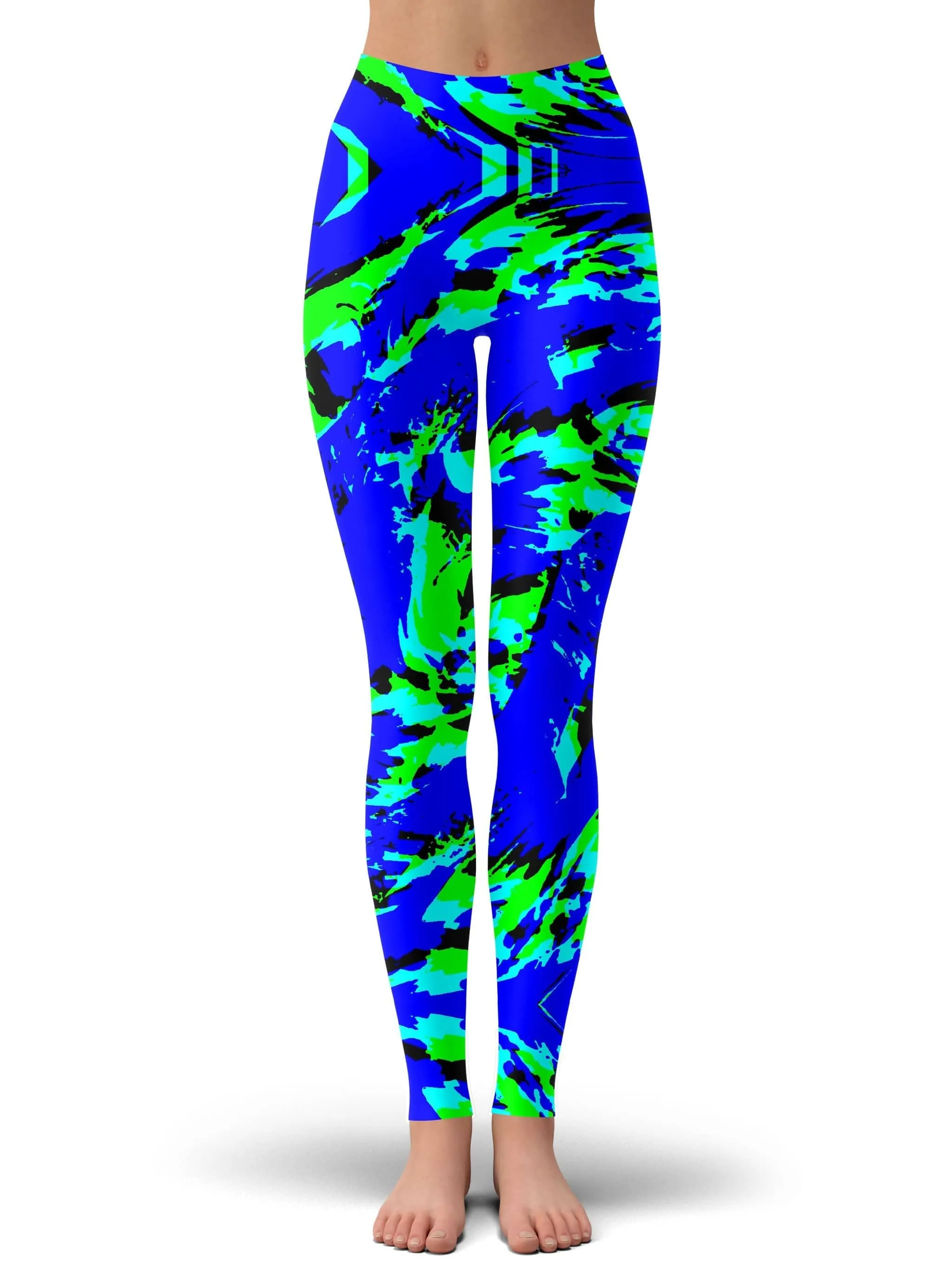 Sea Splatter Rave Graffiti Leggings