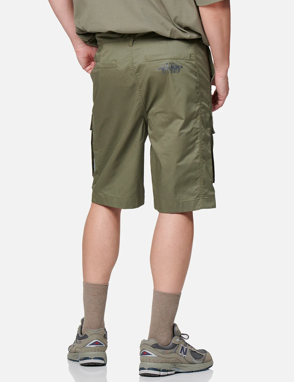 Seagull and Logo Print Cargo Shorts