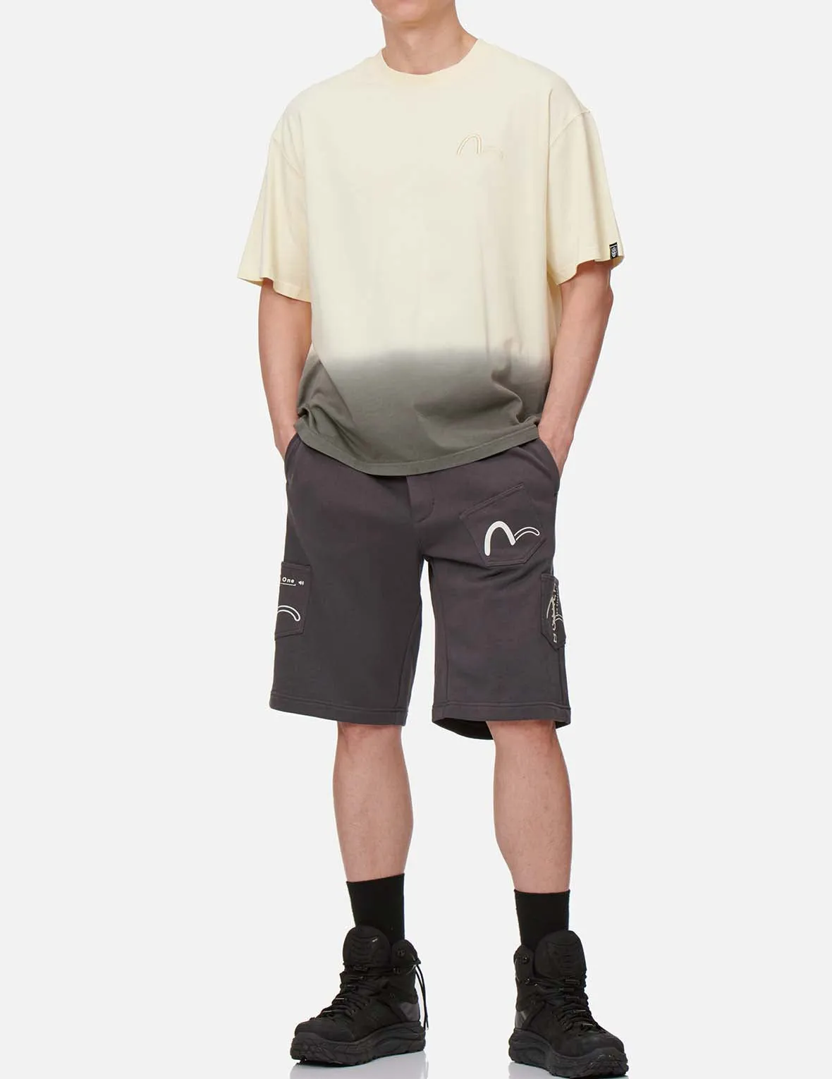 Seagull Print Pocket Sweat Shorts