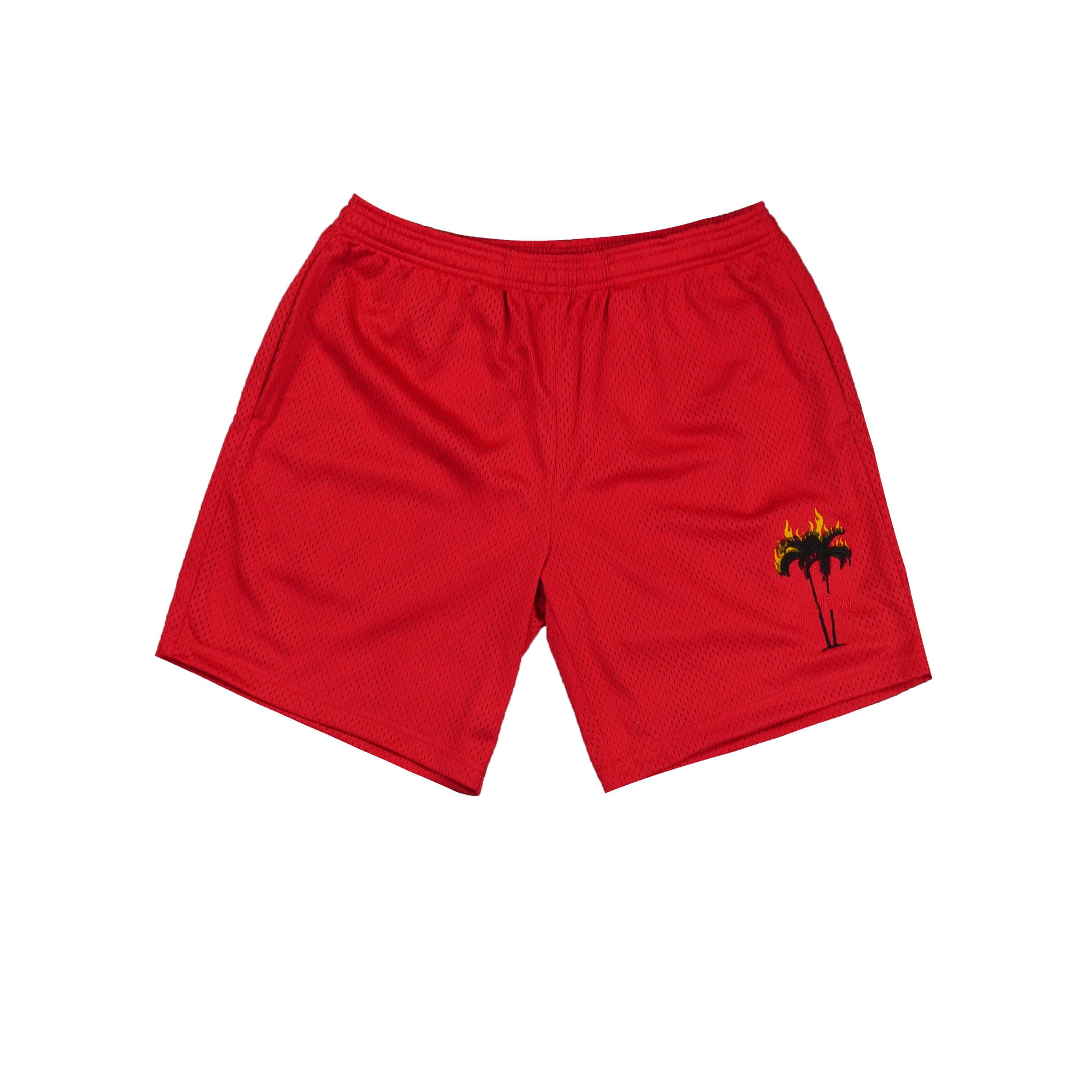 SHADY ISLAND MESH SHORTS RED