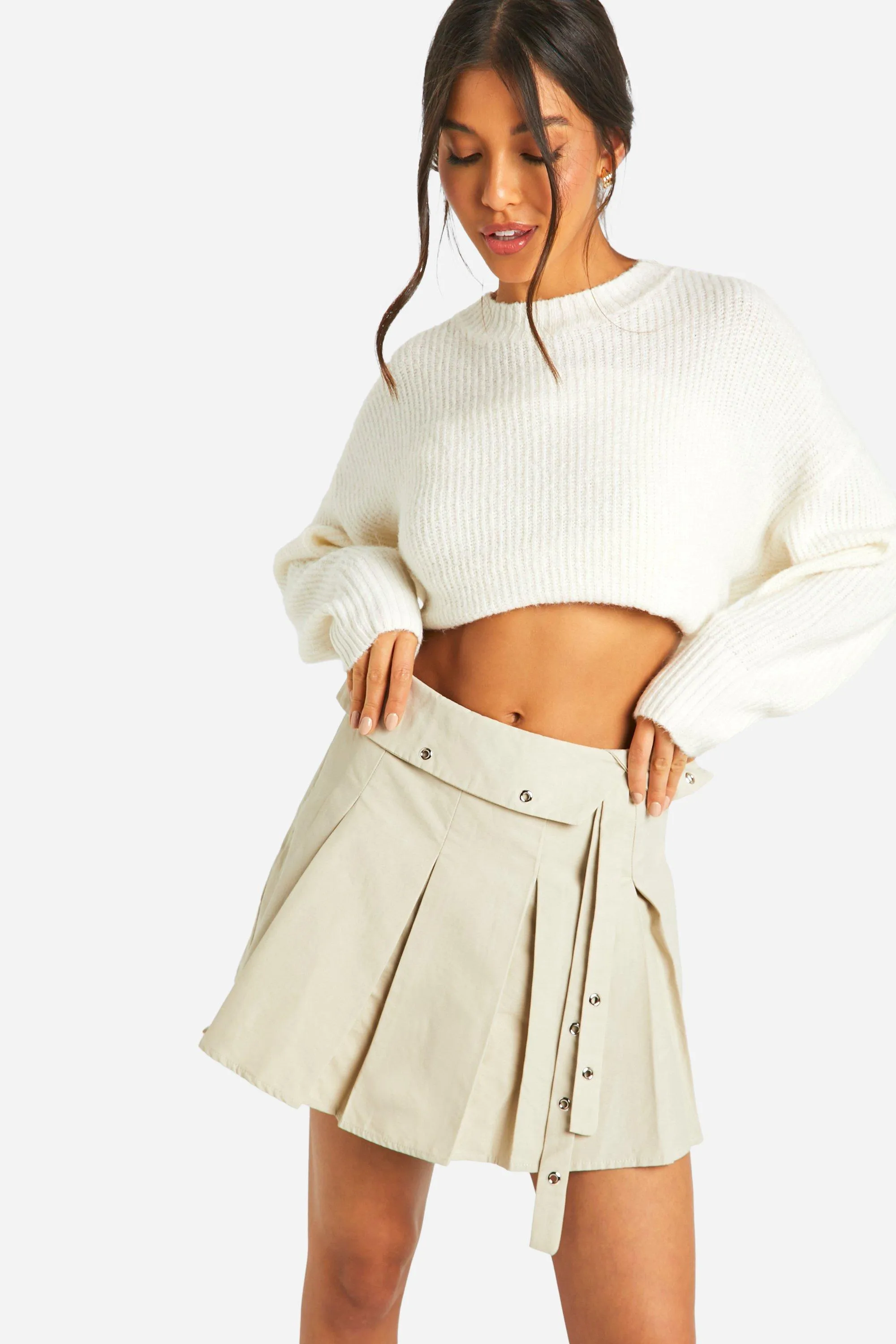 Skirts | Woven Tennis Mini Skort | boohoo