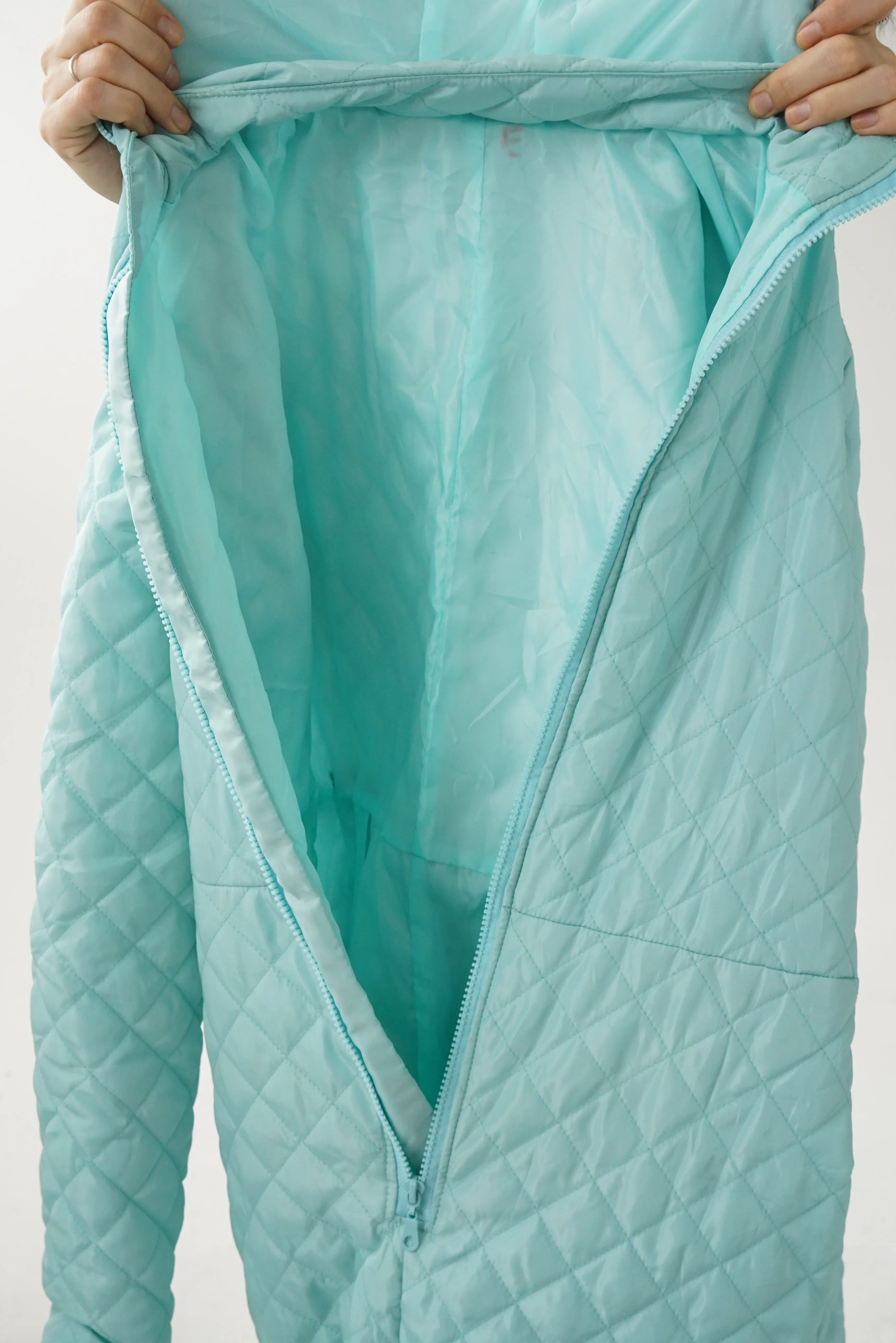 Snow Suit vintage léger turquoise pour femme taille M