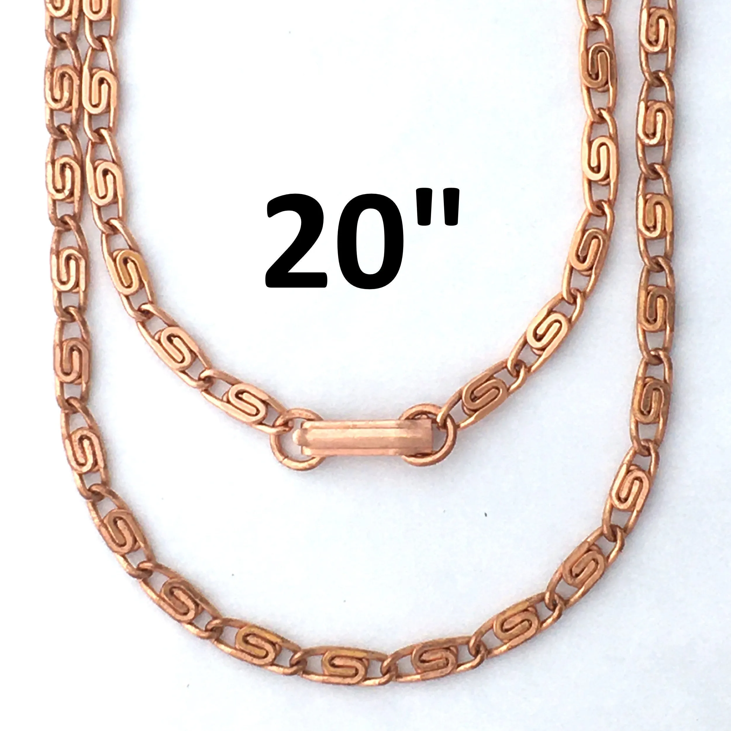 Solid Copper Necklace Chain Celtic Copper Fine Scroll Chain Necklace NC61 Celtic Necklace Chain Solid Copper Necklace 20 Inch Ch