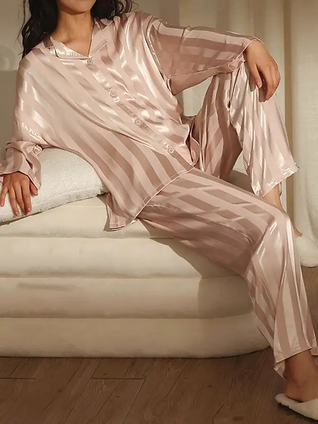 Sophisticated Women's Striped Loungewear Set for Ultimate Comfort and Style