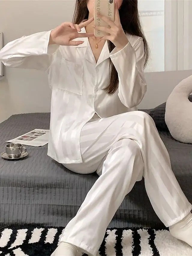 Sophisticated Women's Striped Loungewear Set for Ultimate Comfort and Style