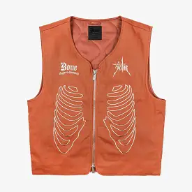 SP x Bone Thugs N Harmony Skeleton Canvas Mens Vest (Rust)