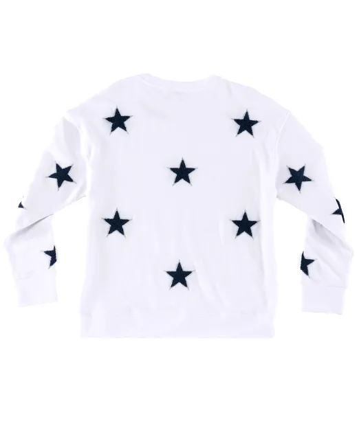 Stars Sweatshirt -  White/Navy