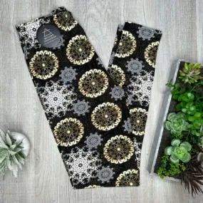 Steam Punk Snowflake Soft Leggings