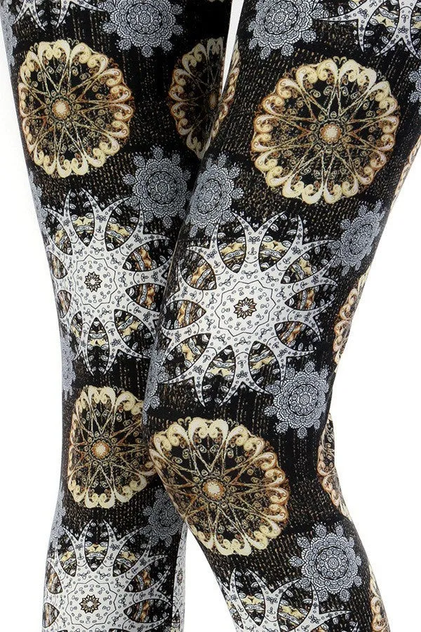 Steam Punk Snowflake Soft Leggings