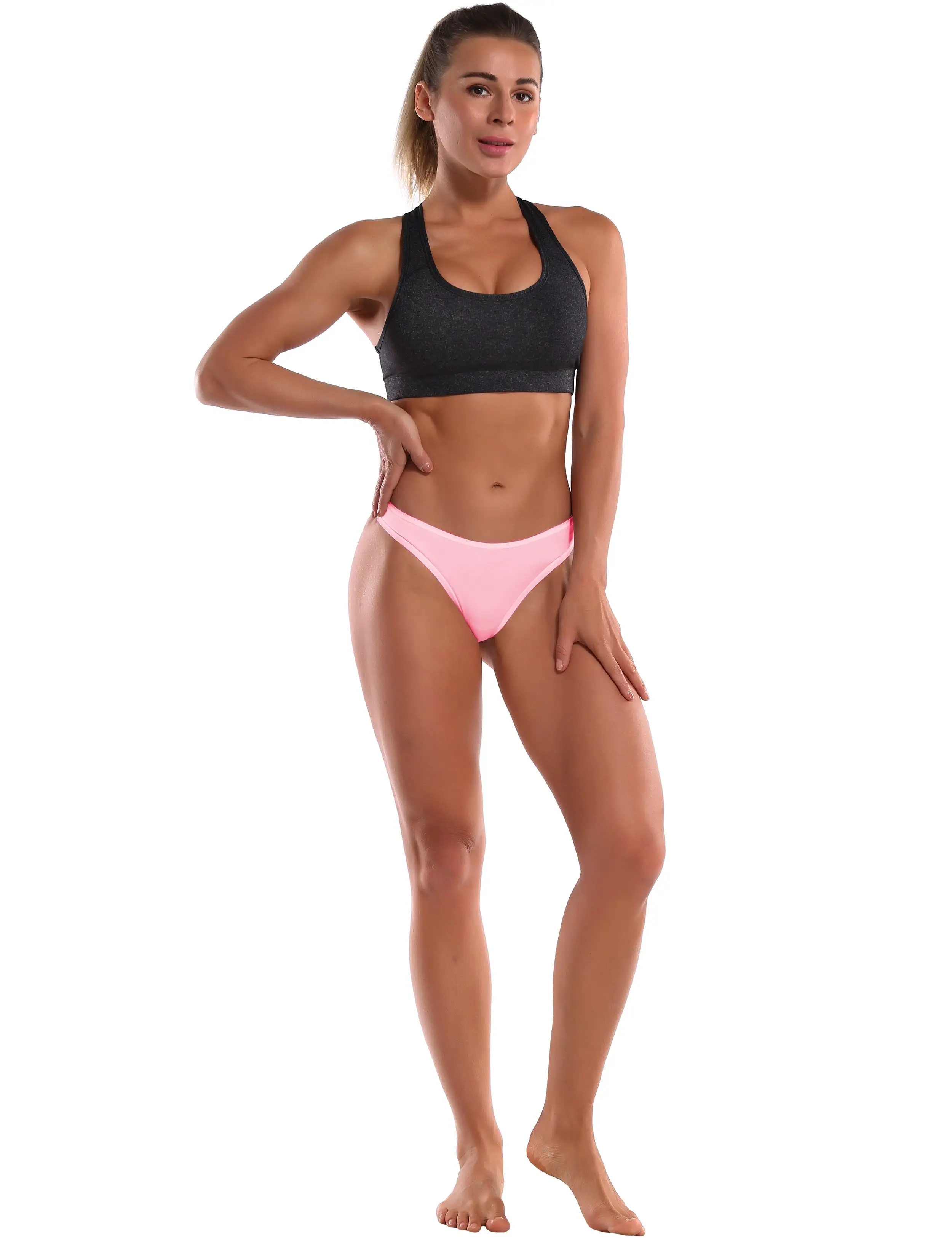 Super Soft Modal Sports Thongs underwear lightpink_yogastudio