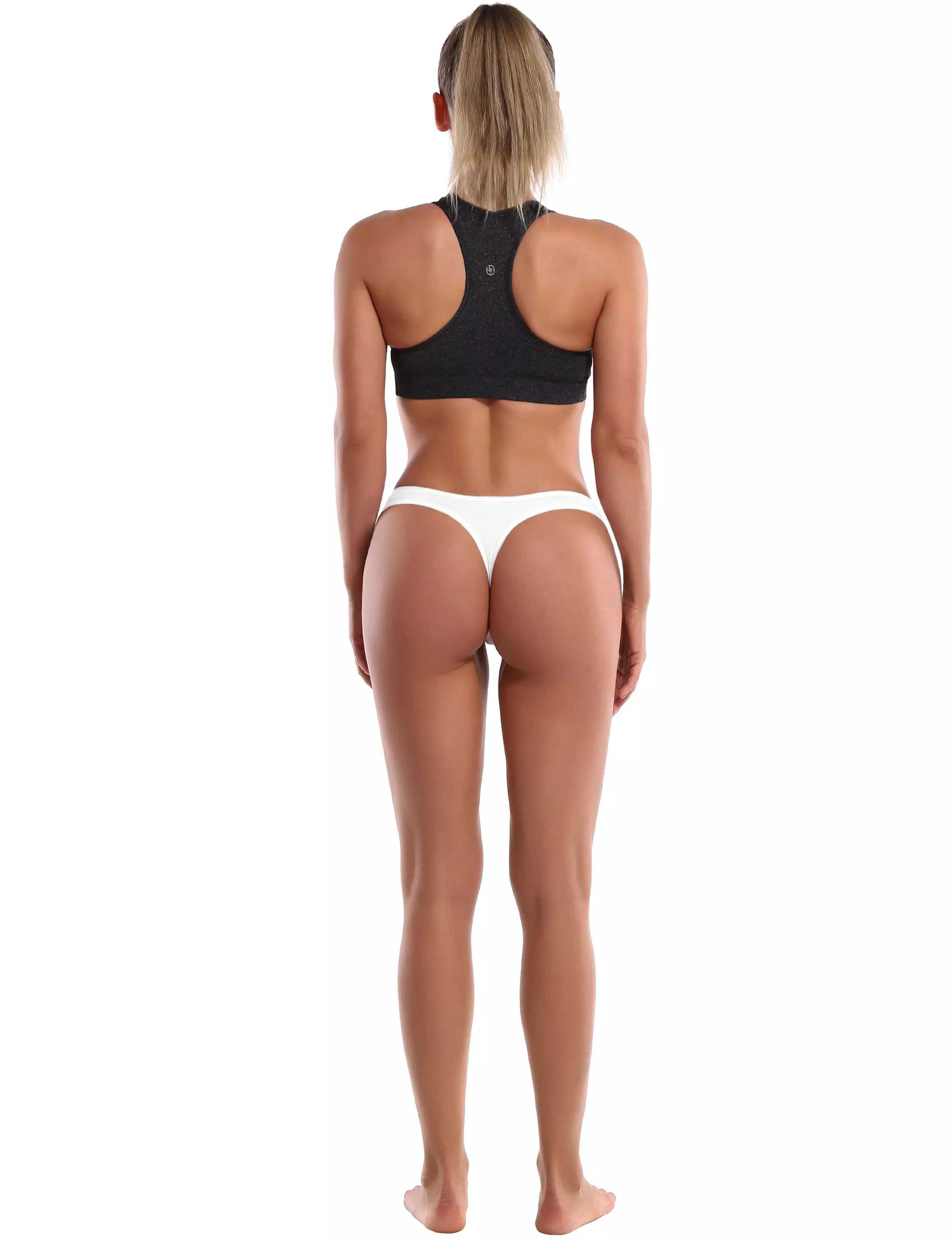 Super Soft Modal Sports Thongs underwear white_yogastudio