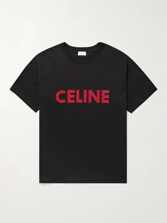 T-shirt CELINE stampa ziggy lucida nera