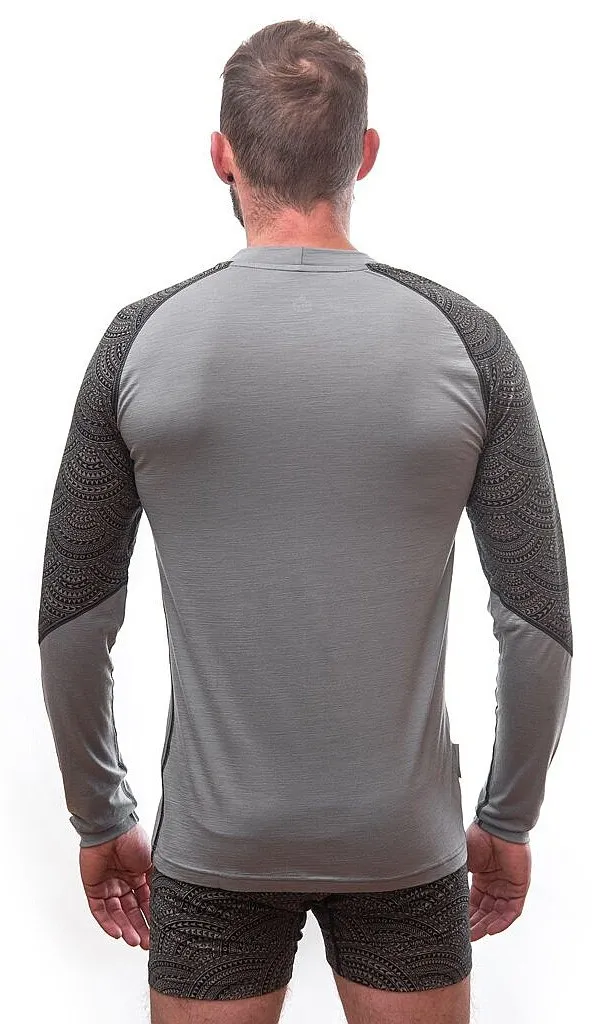 T-Shirt Sensor Merino Impress LS - Grey/Maori - men´s