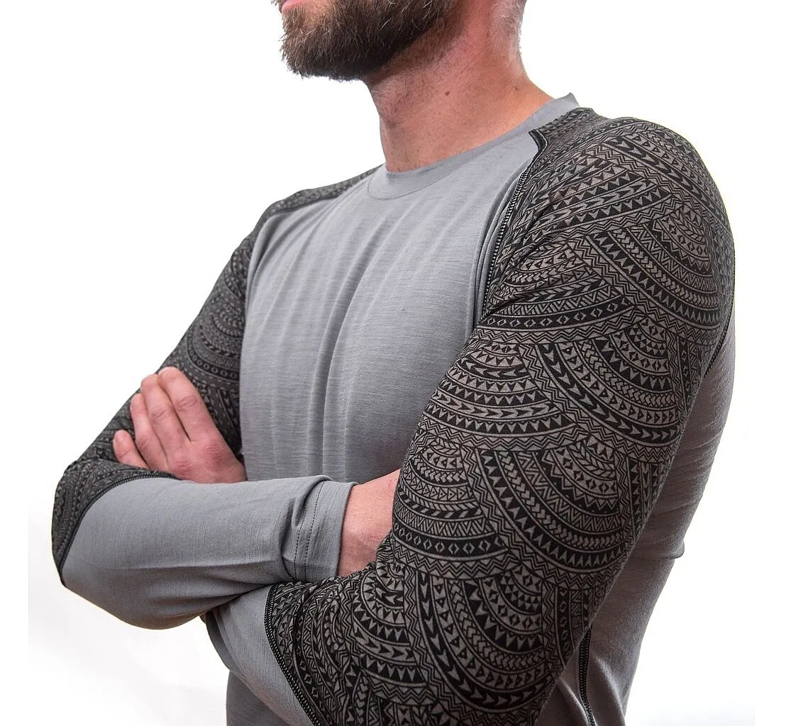 T-Shirt Sensor Merino Impress LS - Grey/Maori - men´s