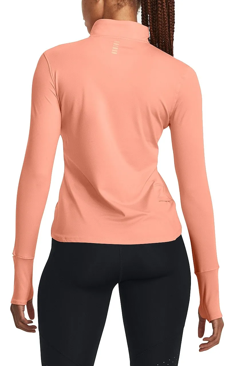 T-Shirt Under Armour Qualifier Run LS - Bubble Peach/Reflective - women´s