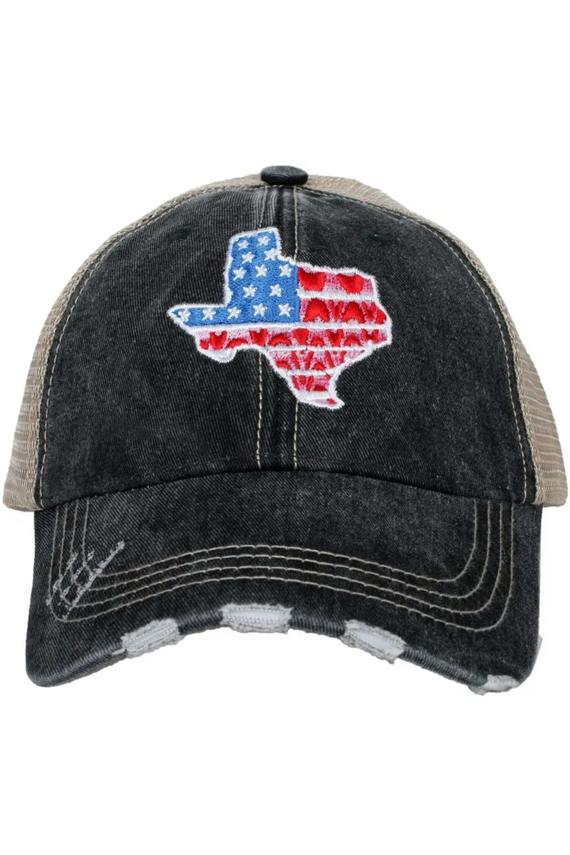 Texas Shape Flag Women's Trucker Hats