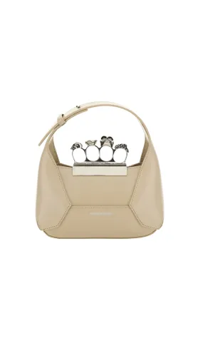 The Jewelled Hobo Mini Bag - Beige