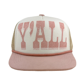 Tiny Whales Y'ALL Natural / Blush Trucker Hat