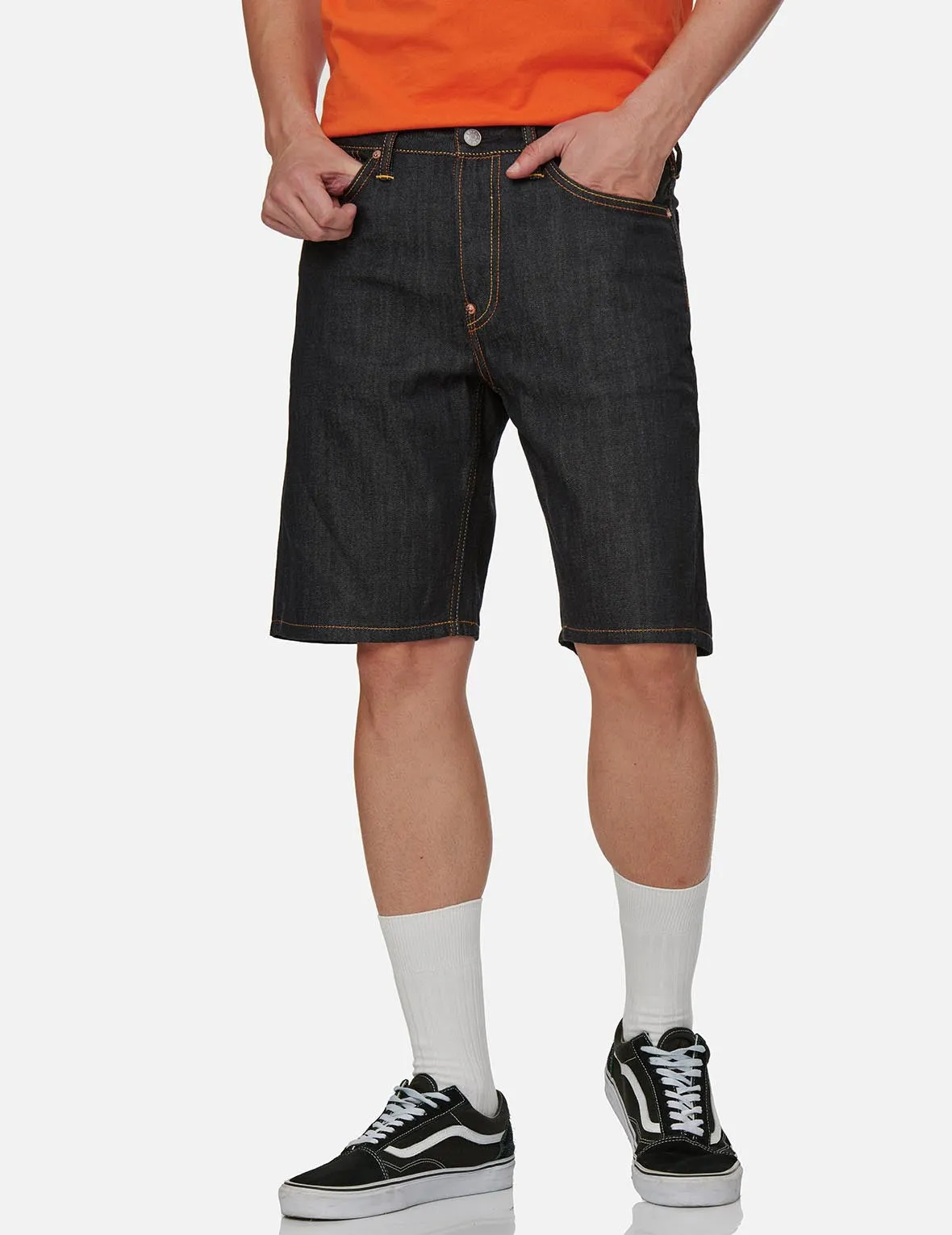 Two-tone Landscape Daicock Denim Shorts