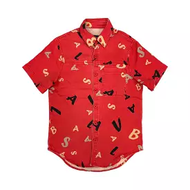 Valabasas “Puzzled” Red Camo Woven Shirt