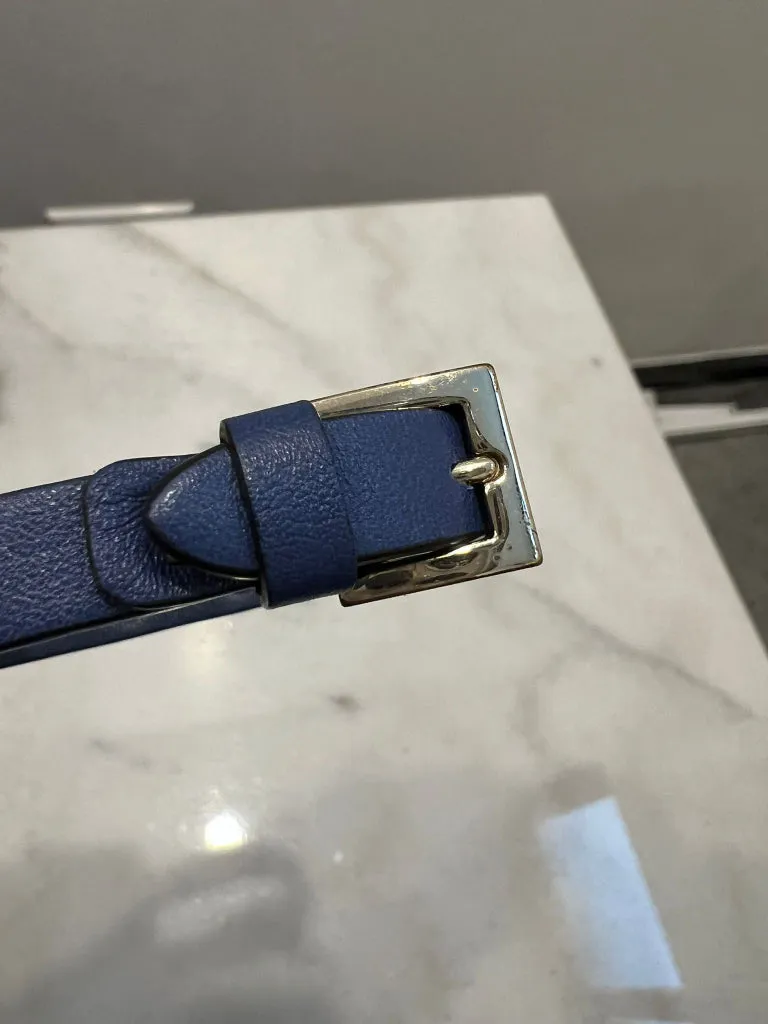 Valentino Blue Rock Stud Leather Cuff