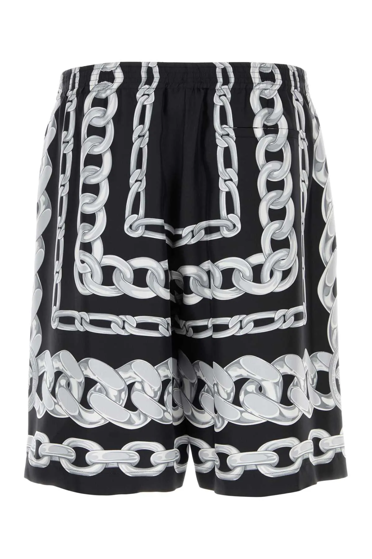 Versace Printed Silk Bermuda Shorts