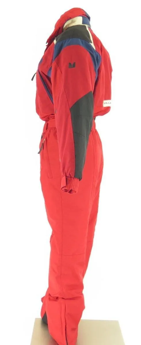 Vintage 90s Couloir Ski Suit Womens 16 Retro Slopes Snowboard Red Insulated Hood