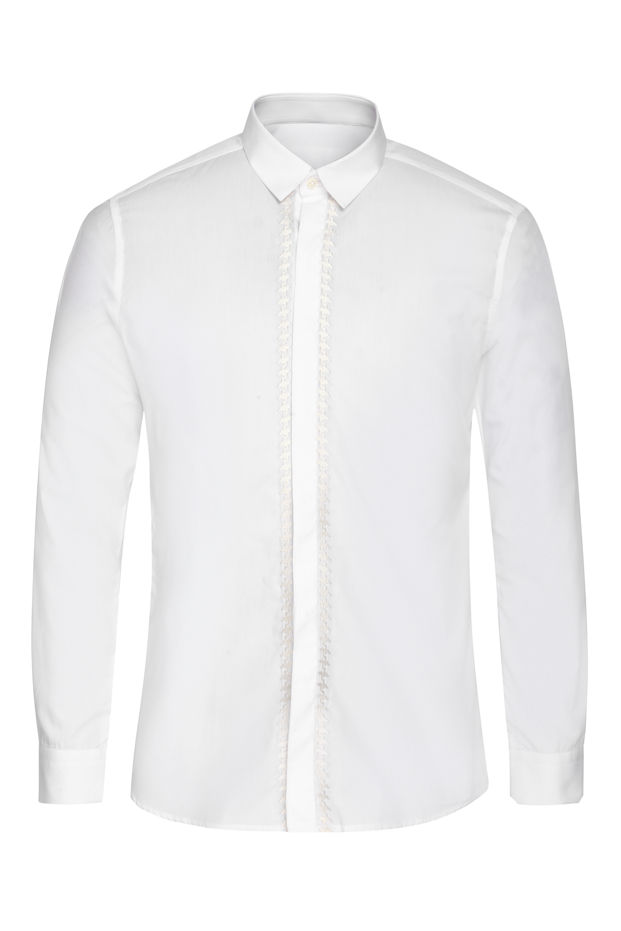 White on White Houndstooth Shirt