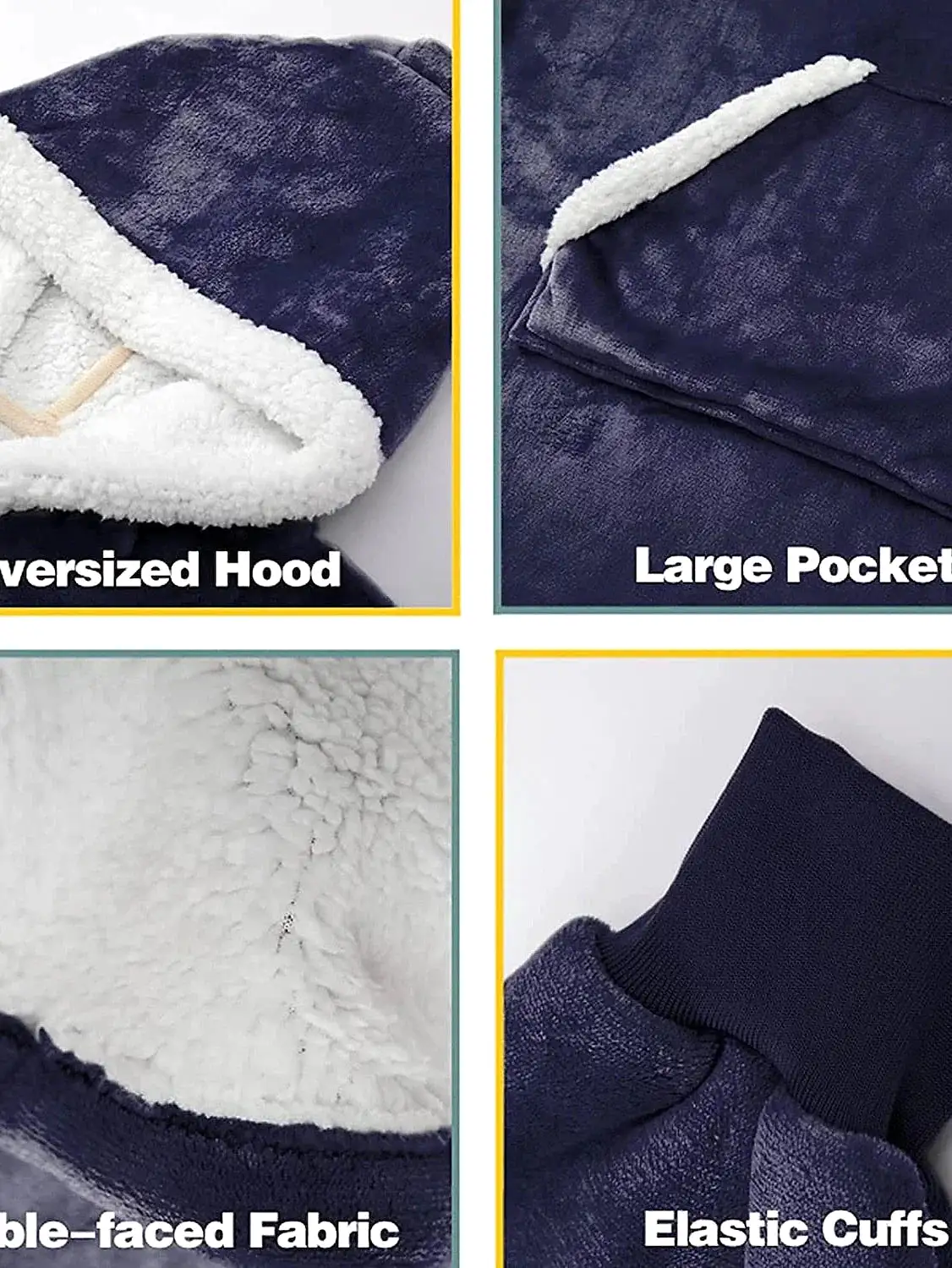 Women's Cozy Fleece Hooded Blanket Pajama Loungewear - Luxurious Cotton Comfort