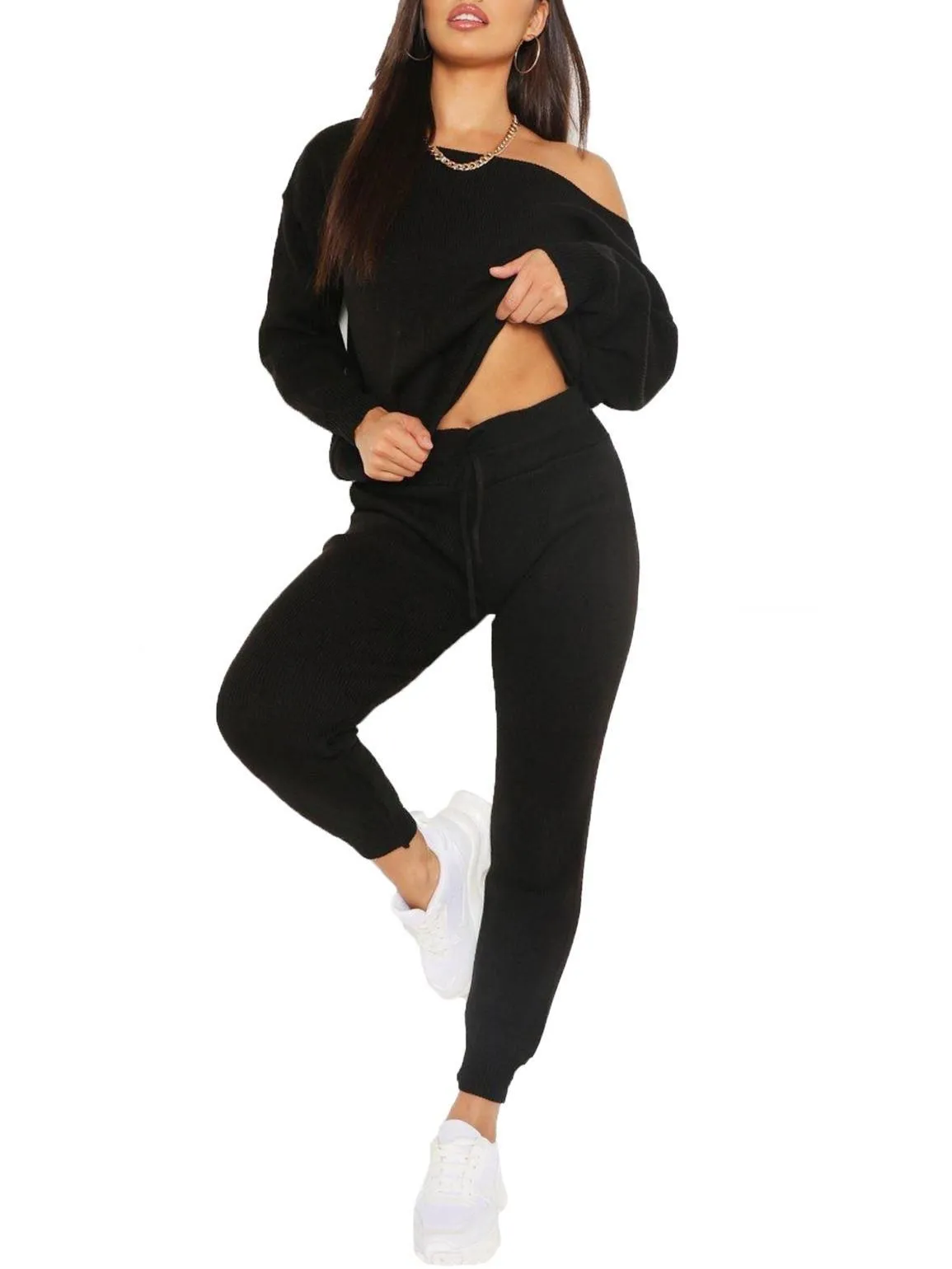 Womens Knitted suit 2 piece loungewear, UK Sizes 8 to 14