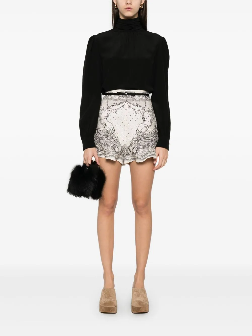 Zimmermann Crush Silk Blend Shorts